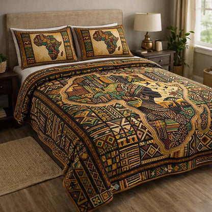 Africa Legacy 3-Piece Quilted Bedding Set GFTOQA2157