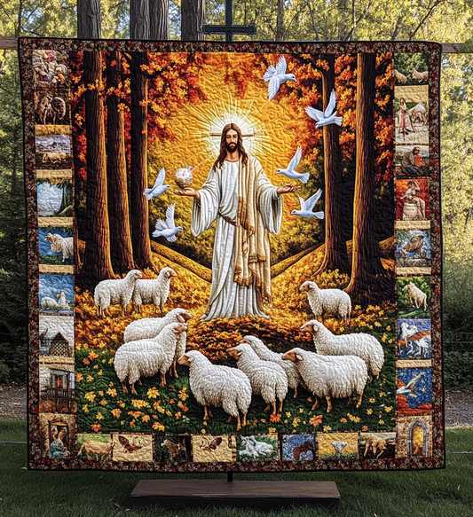 Faith In God Light Of Jesus Quilted Blanket JSNL13