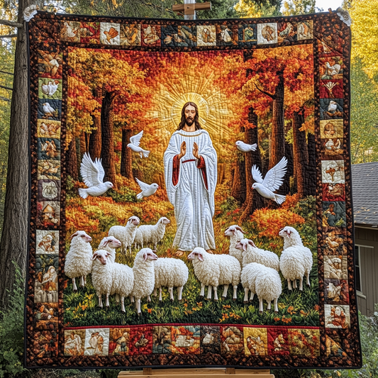 Faith In God Light Of Jesus Quilted Blanket JSNL15
