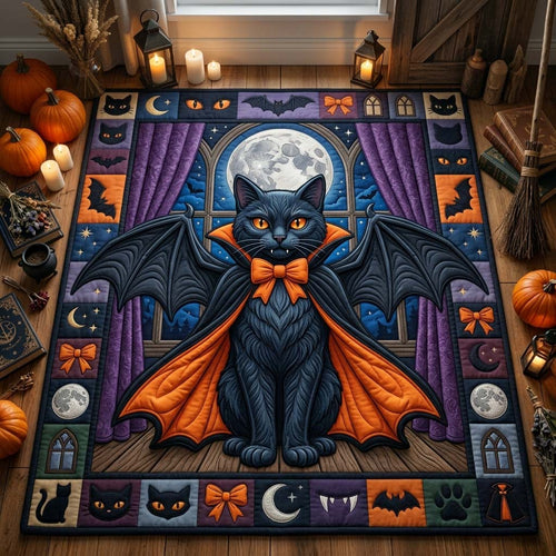 Vampire Cat Night Area Rug GDTONTD1009