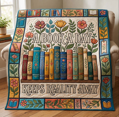 Reality Away Books Quilted Blanket GDTONTD1012