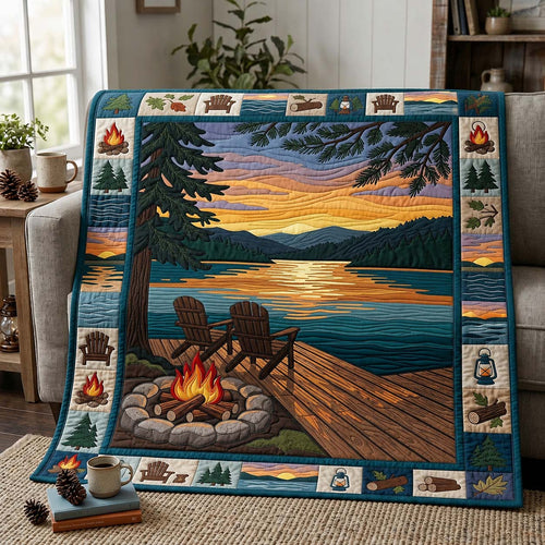 Dockside Firelight Quilted Blanket GDTONTD1025