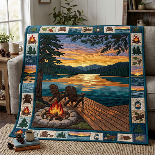 Dockside Firelight Quilted Blanket GDTONTD1025