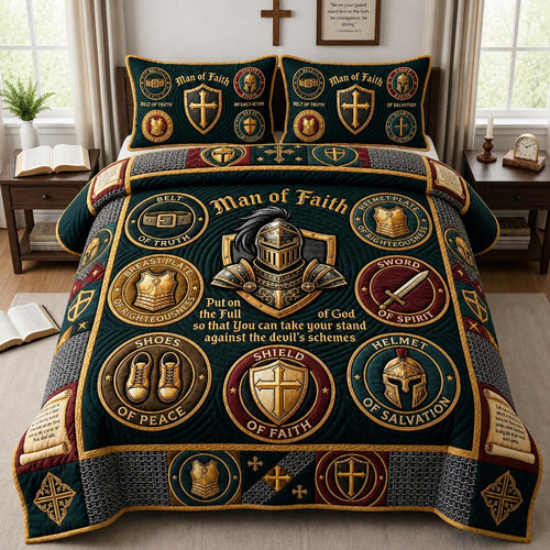 Rose Armor Maiden 3-Piece Quilted Bedding Set GDTONTD1069