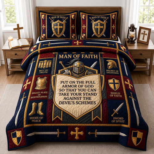 Rose Shield Grace 3-Piece Quilted Bedding Set GDTONTD1070