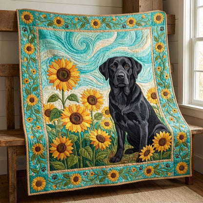 Sunflower Labrador Quilted Blanket GDTONTD1183