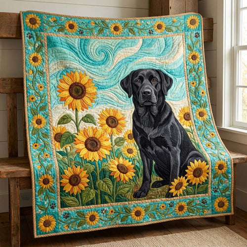 Sunflower Labrador Quilted Blanket GDTONTD1183