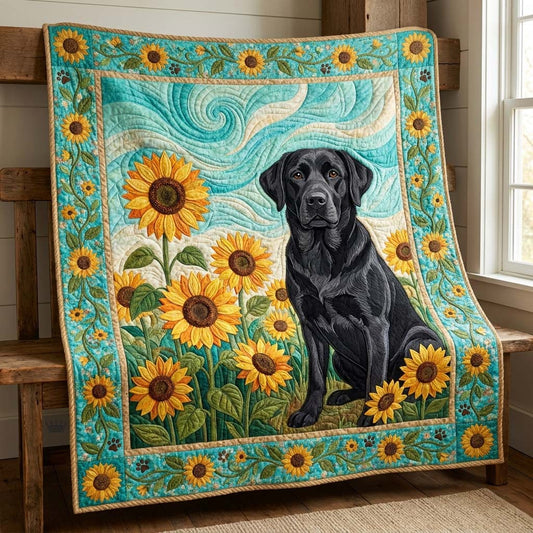 Sunflower Labrador Quilted Blanket GDTONTD1183