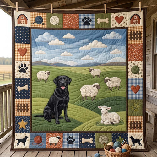 Pasture Labrador Quilted Blanket GDTONTD1186