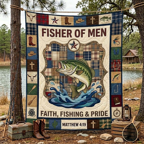Faith Fishing Pride Quilted Blanket GDTONTD1189