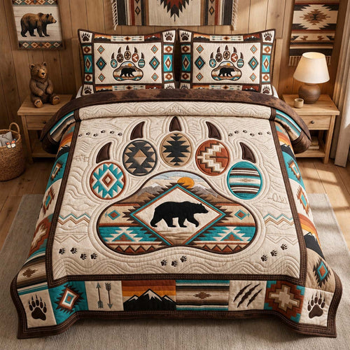 Bear Paw Lodge 3-Piece Quilted Bedding Set GDTONTD1244