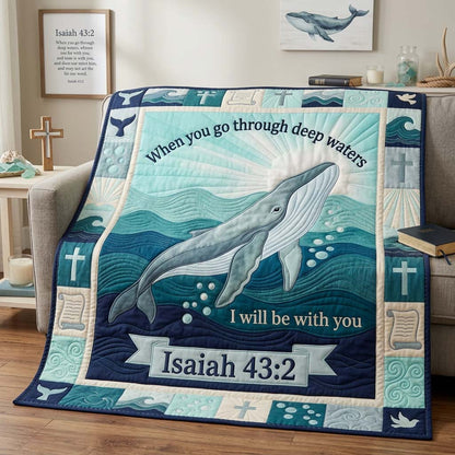 Whale Grace Waters Quilted Blanket GDTONTD1280