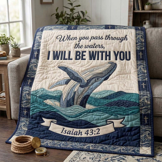 Isaiah Whale Rising Quilted Blanket GDTONTD1281
