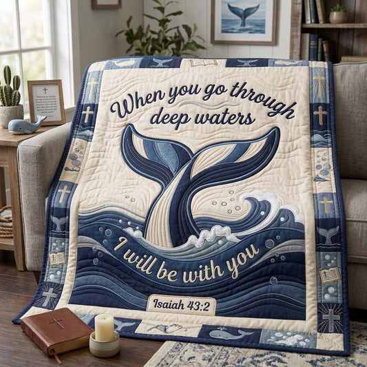 Whale Tail Blessing Quilted Blanket GDTONTD1285