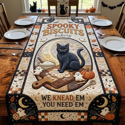 Moonlit Cat Bakery Quilted Table Runner GDTONTD1336