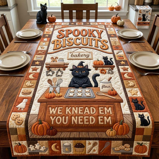 Spooky Bakery Stand Quilted Table Runner GDTONTD1338