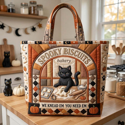 Pumpkin Biscuit Cat Quilted Tote Bag GDTONTD1346