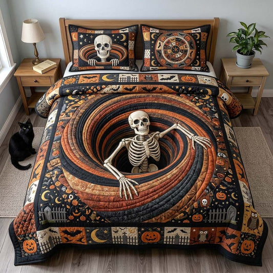 Skeleton Portal 3-Piece Quilted Bedding Set GDTONTD1376