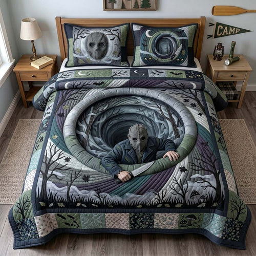 Camp Killer Vortex 3-Piece Quilted Bedding Set GDTONTD1383