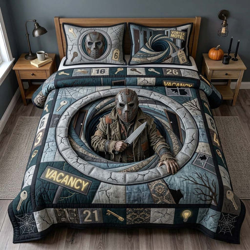 Vortex Motel 3-Piece Quilted Bedding Set GDTONTD1384
