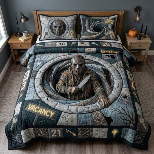 Vortex Motel 3-Piece Quilted Bedding Set GDTONTD1384