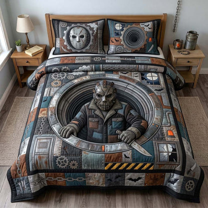 Metal Mask Portal 3-Piece Quilted Bedding Set GDTONTD1389