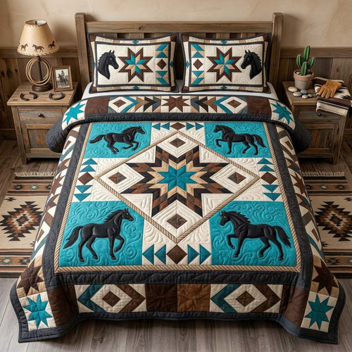 Ranch Star 3-Piece Quilted Bedding Set GDTONTD1439