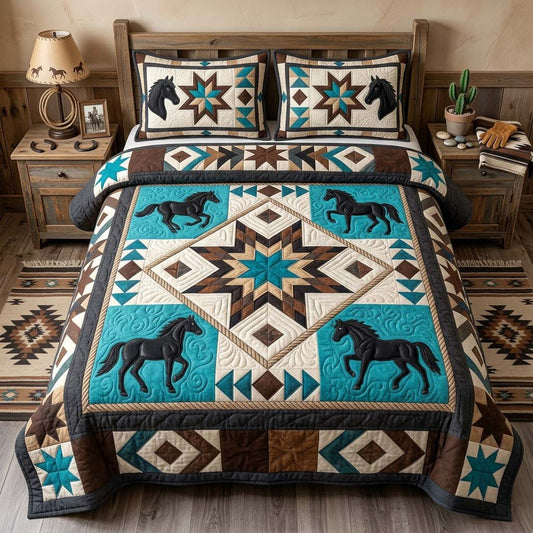 Ranch Star 3-Piece Quilted Bedding Set GDTONTD1439