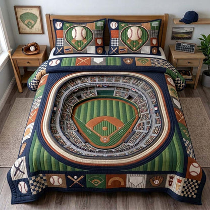 Stadium Memory 3-Piece Quilted Bedding Set GDTONTD1447