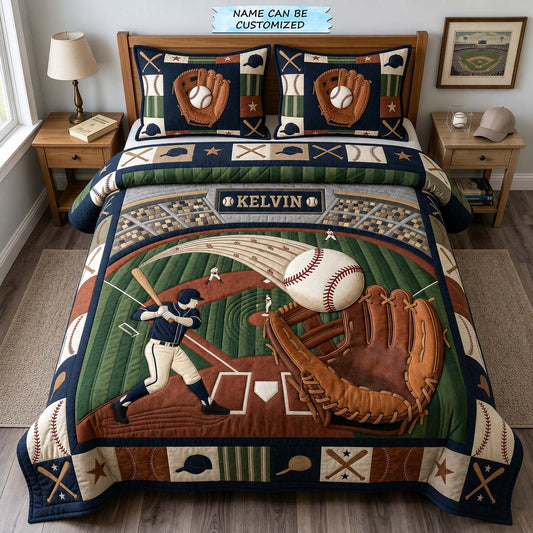 Glove And Glory 3-Piece Quilted Bedding Set QTCUZ GDTONTD1451