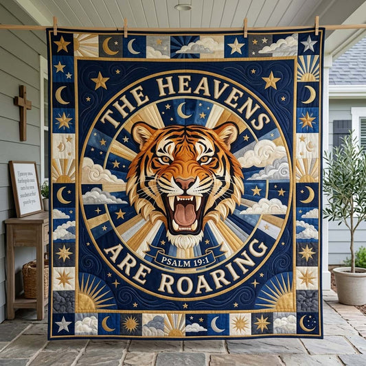 Celestial Tiger Roar Quilted Blanket GDTONTD1470