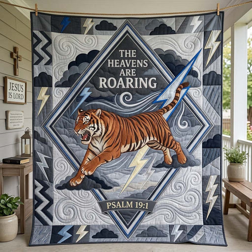 Storm Tiger Roar Quilted Blanket GDTONTD1471
