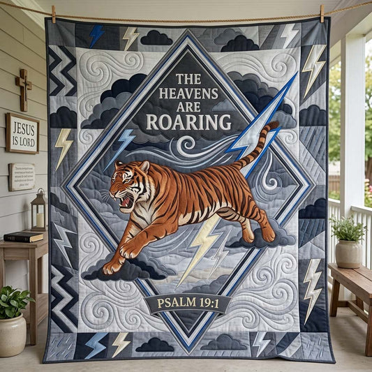 Storm Tiger Roar Quilted Blanket GDTONTD1471