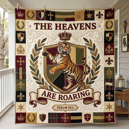 Crowned Tiger Crest Quilted Blanket GDTONTD1472