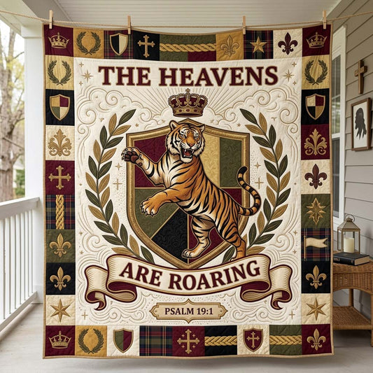 Crowned Tiger Crest Quilted Blanket GDTONTD1472
