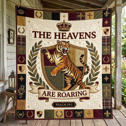 Regal Tiger Banner Quilted Blanket GDTONTD1473