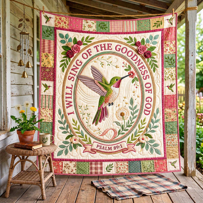 Hummingbird Goodness Quilted Blanket GDTONTD1476