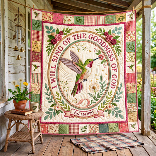 Hummingbird Goodness Quilted Blanket GDTONTD1476