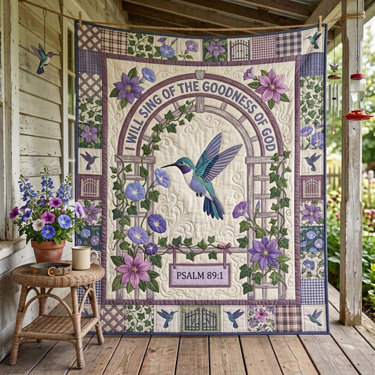 Ivy Hummingbird Arch Quilted Blanket GDTONTD1479