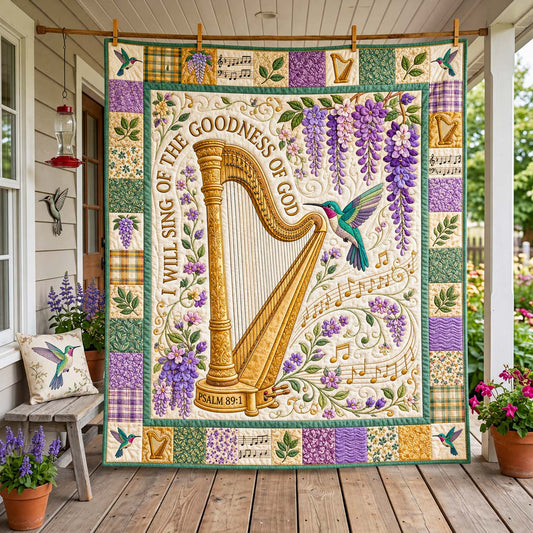 Harp Garden Praise Quilted Blanket GDTONTD1480