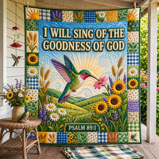 Meadow Praise Bird Quilted Blanket GDTONTD1481