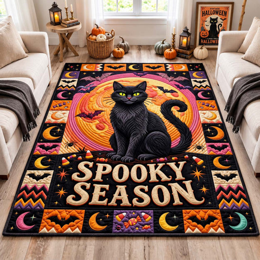 Spooky Black Cat Area Rug GDTONTD1496