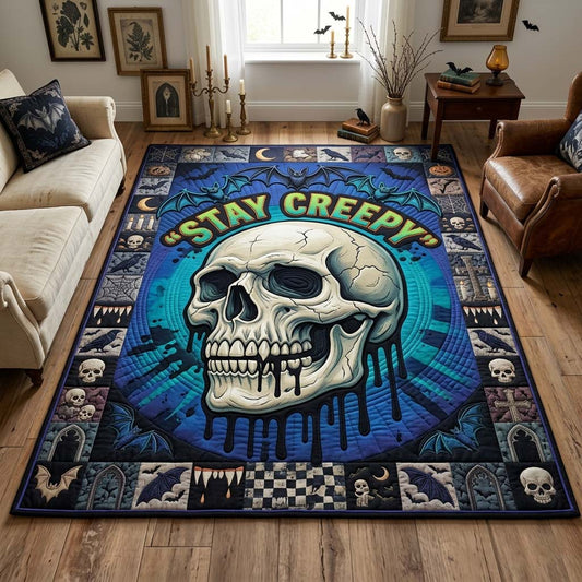 Creepy Skull Moon Area Rug GDTONTD1501