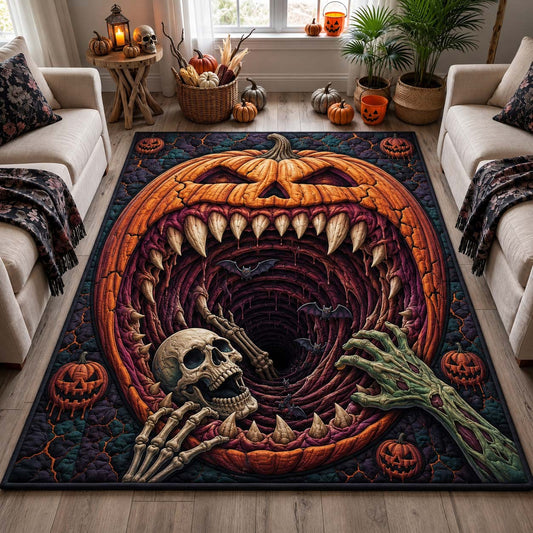 Monster Pumpkin Maw Area Rug GDTONTD1504