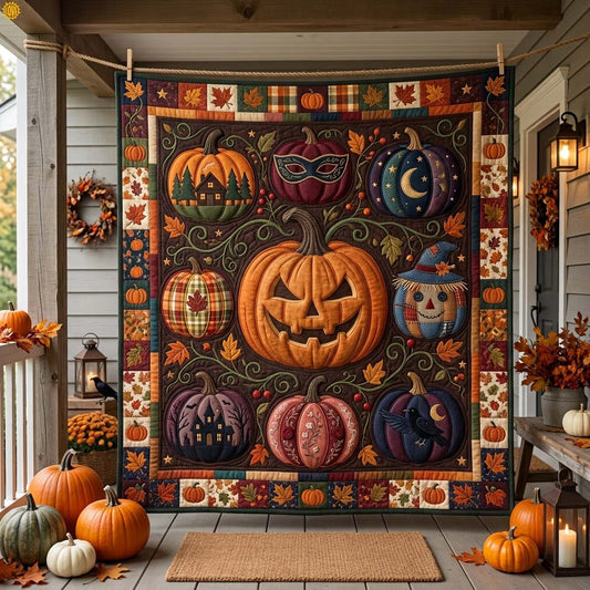 Pumpkin Patch Magic Quilted Blanket GDTONTD1569