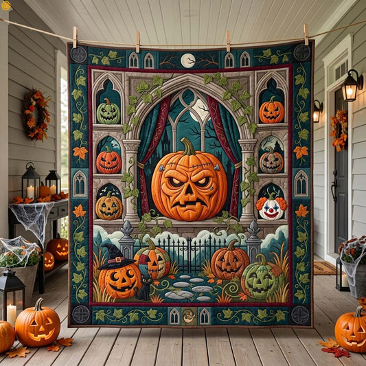 Gothic Pumpkin Gate Quilted Blanket GDTONTD1570