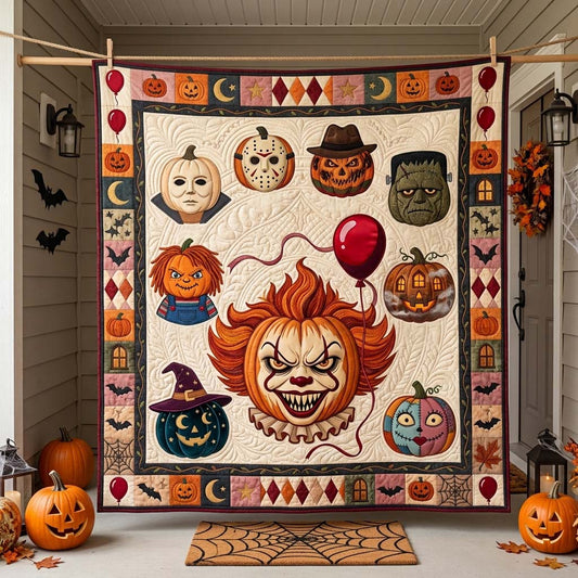 Carnival Pumpkin Night Quilted Blanket GDTONTD1573