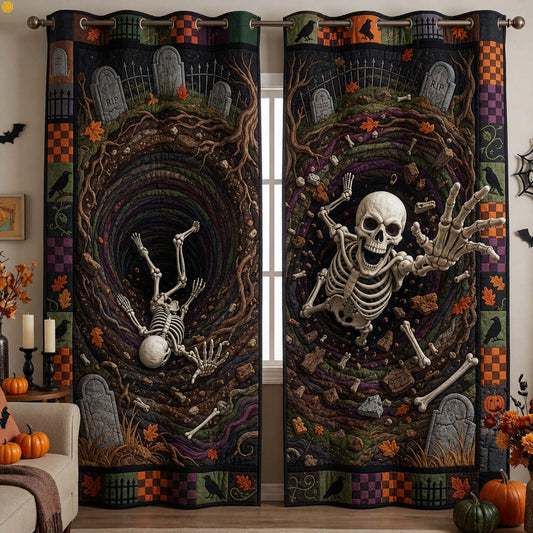 Graveyard Vortex Quilted Curtains GDTONTD1575