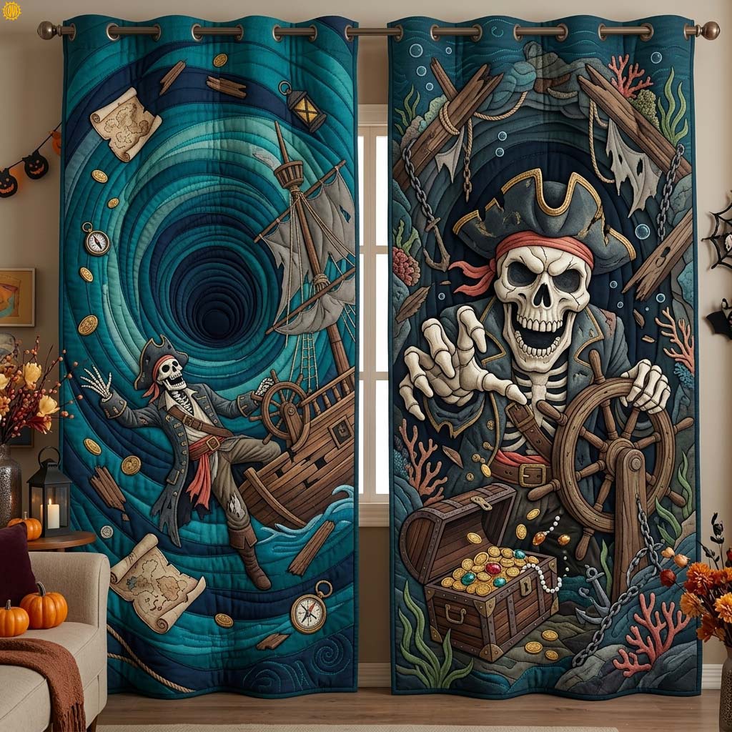 Pirate Abyss Quilted Curtains GDTONTD1576