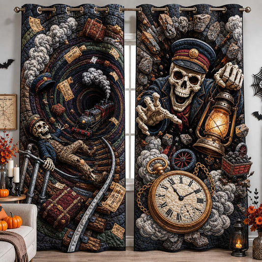 Midnight Rail Portal Quilted Curtains GDTONTD1578